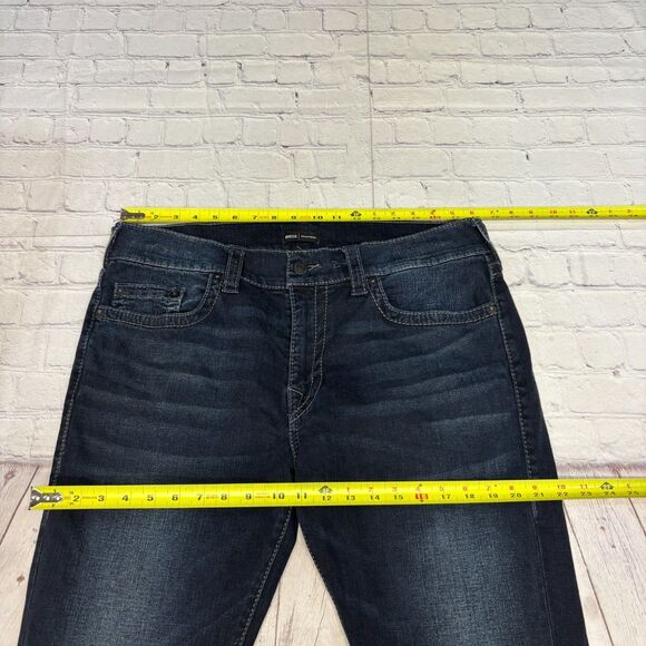 True Religion Men Rocco Relaxed Skinny Jeans Size 36 36x33 Blue Denim C068 -24 - Picture 2 of 16